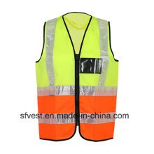 Nouveau gilet de sécurité réfléchissant haute visibilité à la mode, joint orange et jaune